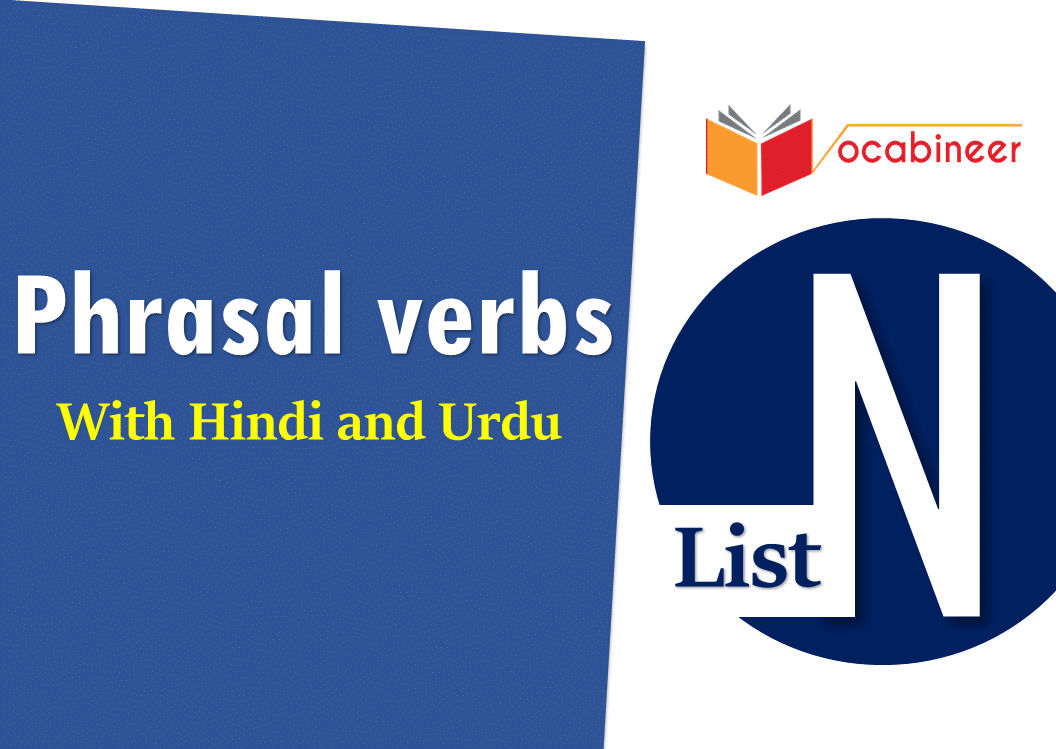 Phrasal Verbs List N In Hindi And Urdu Translation PDF