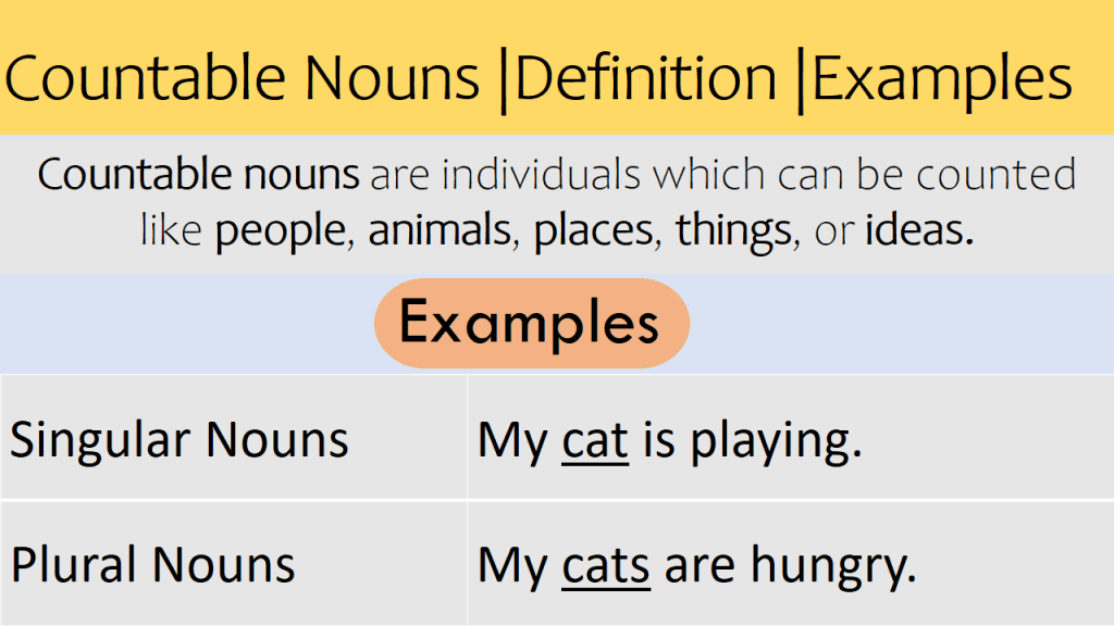 What Is The Definition Of Countable Nouns